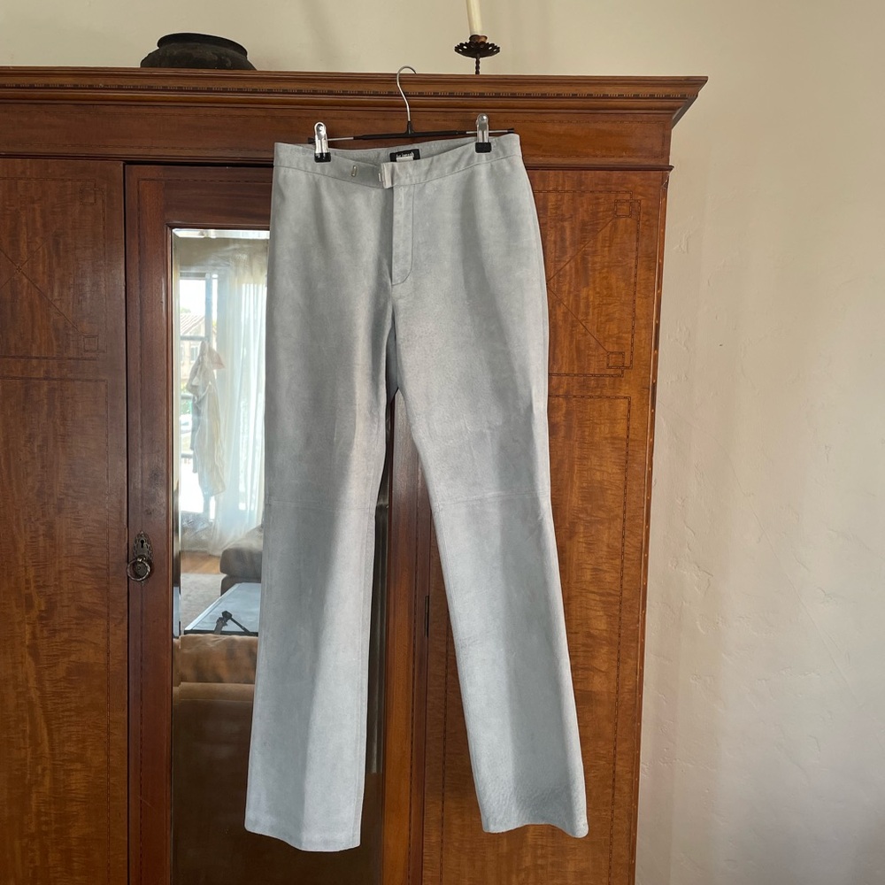For Joseph Pale Blue Suede Pants